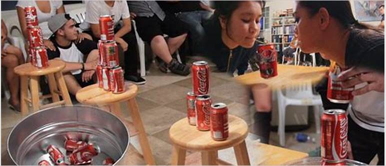 Roll soda can game
